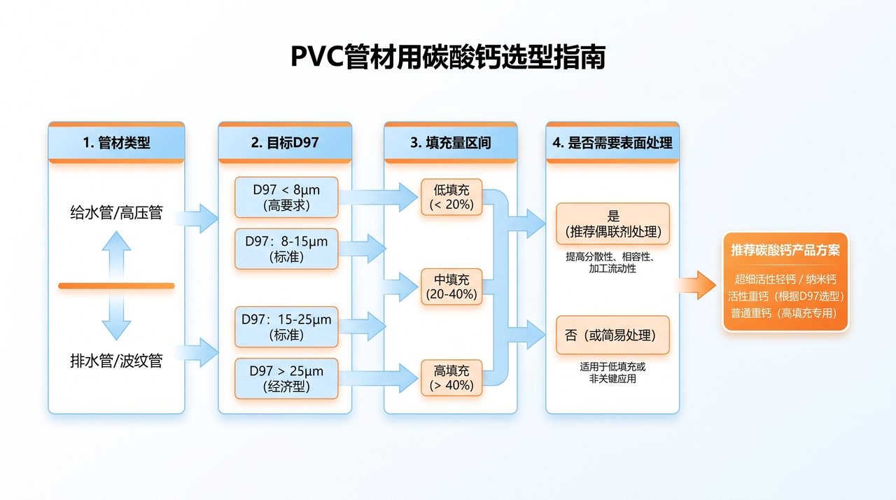 重质碳酸钙选型决策流程图
